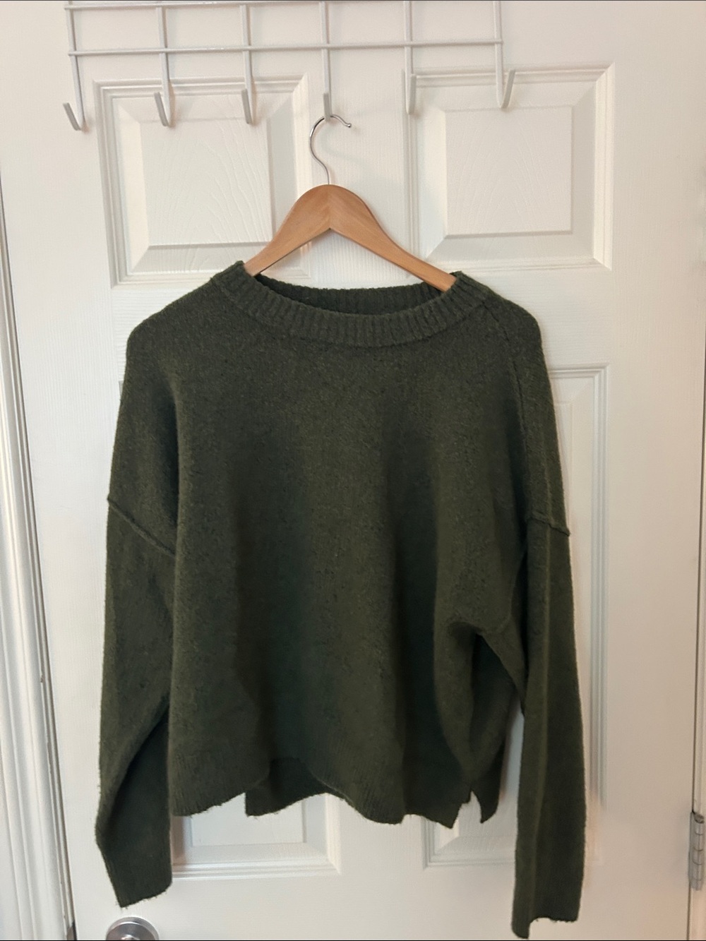American Eagle Outfitters Olive Crewneck Sweater